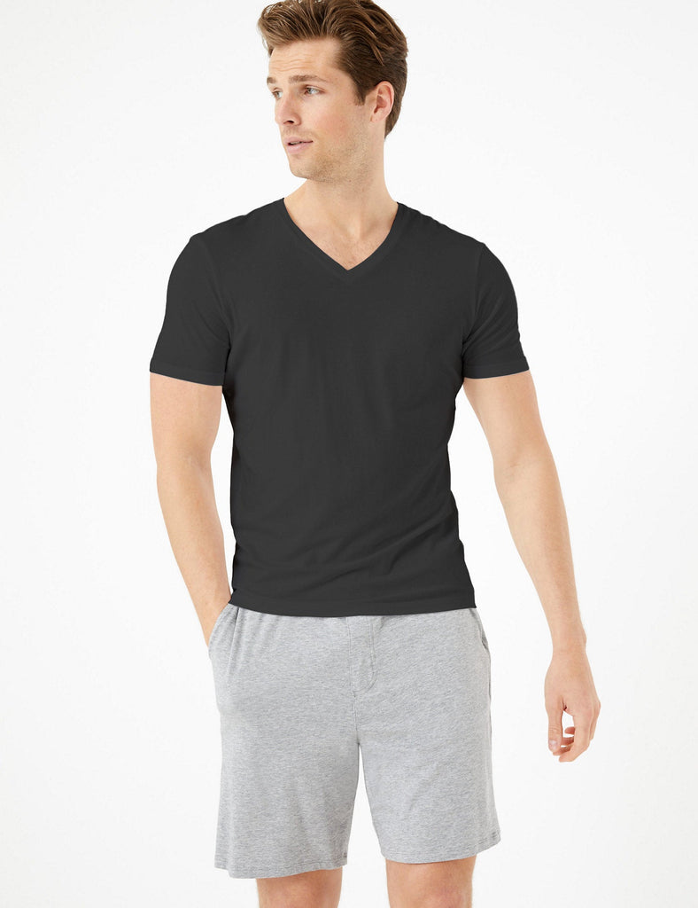 M&S Mens S/S V-Neck T-Shirt T14/1680A
