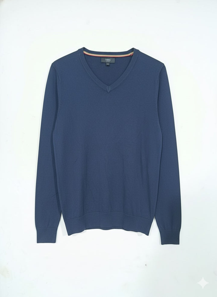 Next Men Cotton L/S V-Neck Pullover 407-342-028