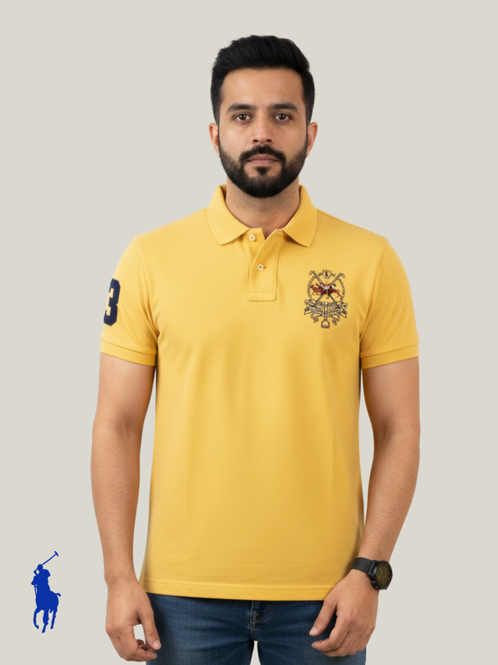 RL Mens S/S Back 3Pony Polo TM-710807546006
