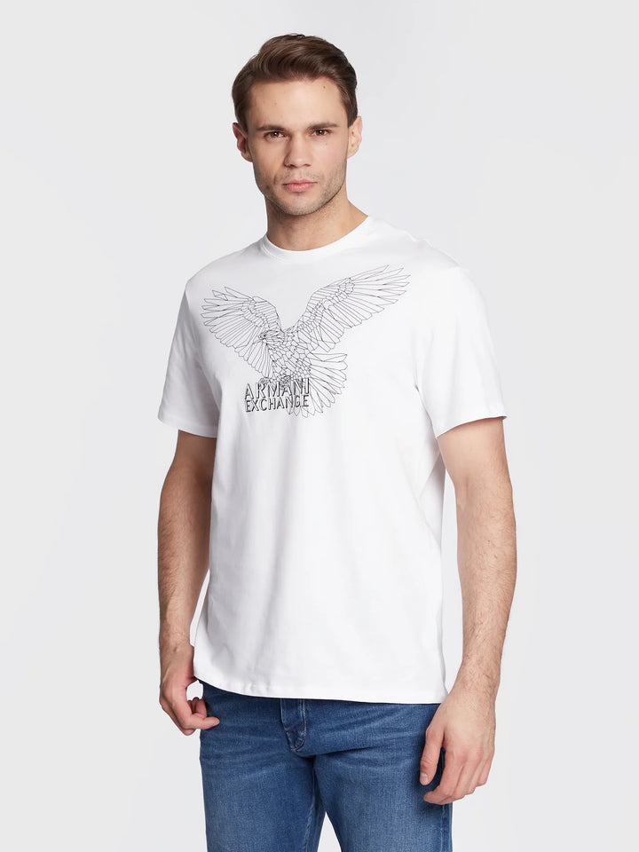 Ar.mani Mens S/S R-N T-Shirts TM-6LZTHL (White)