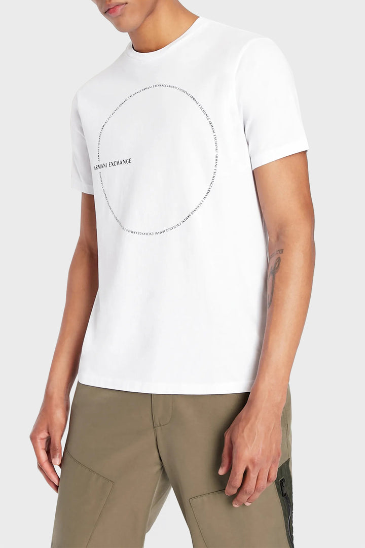 Ar.mani Mens S/S R-N T-Shirts TM-6LZTAC (White)