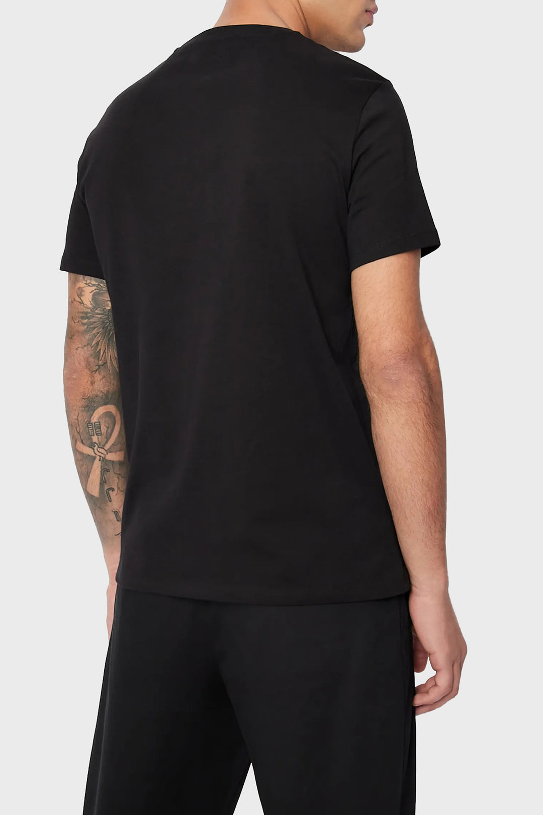 Ar.mani Mens S/S R-N T-Shirts TM-6LZTAC (Black)
