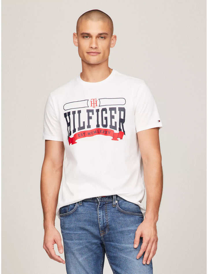 Tommy Hilfiger Mens R-N T-Shirt AT-SB-78JA479 (White)
