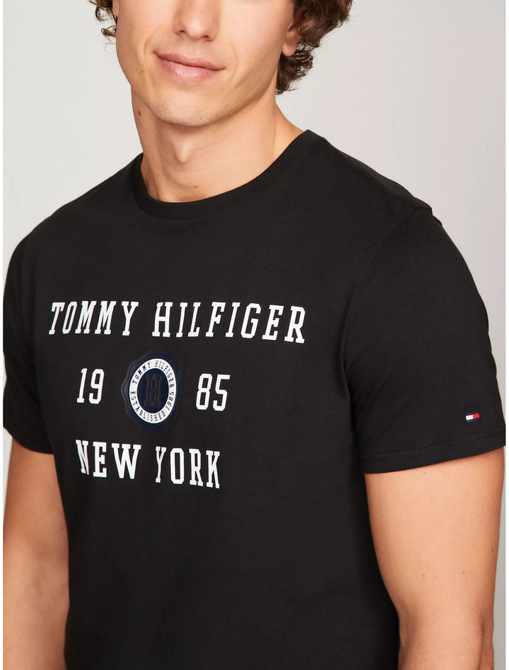 Tommy Hilfiger Mens R-N T-Shirt AT-SB-78JA480 (Black)
