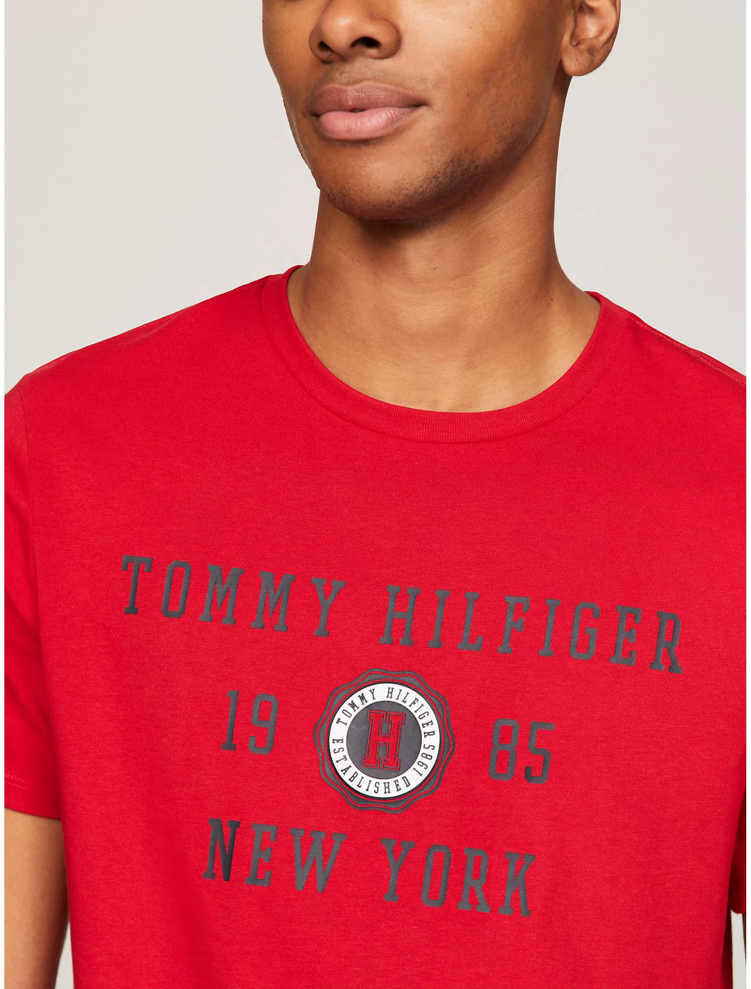 Tommy Hilfiger Mens R-N T-Shirt AT-SB-78JA480 (Red)