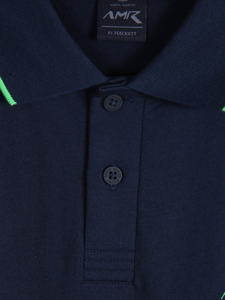Hackett Men S/S Aston Martin Chest PNL Polo HM563085