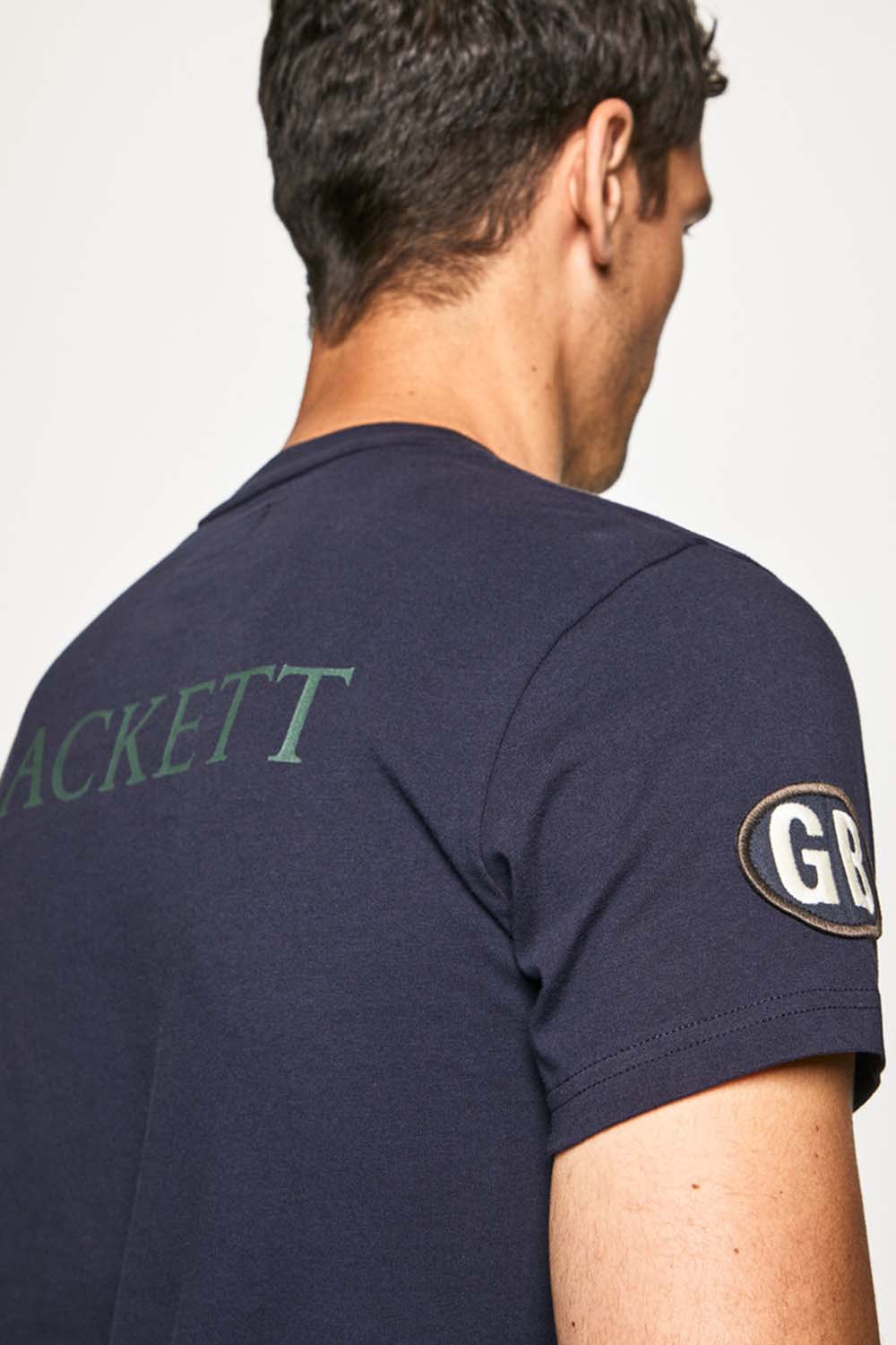 Hackett Mens S/S R-N (England Flag Print) T-Shirt HM500503
