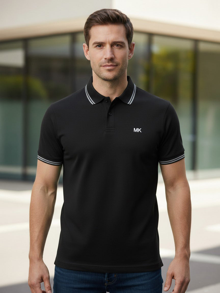 MK Mens S/S Textured Polo