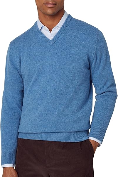 Hackett Mens L/S Lambswool V-Neck Jersey HM702875