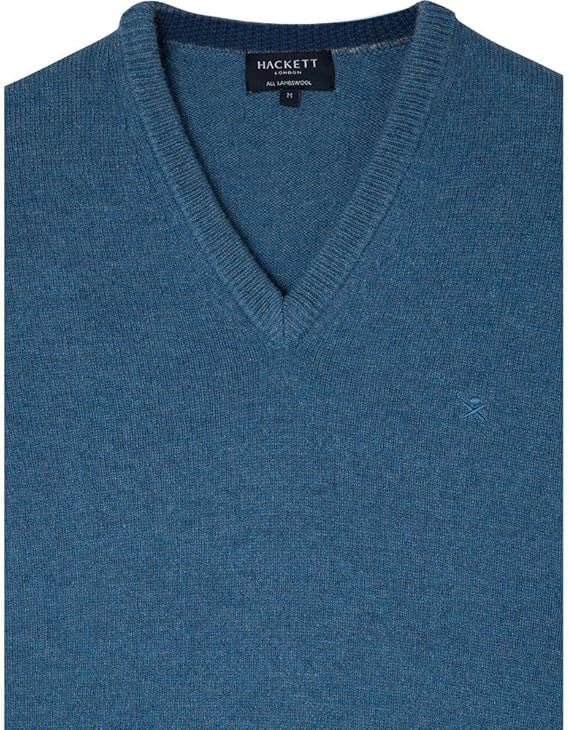 Hackett Mens L/S Lambswool V-Neck Jersey HM702875