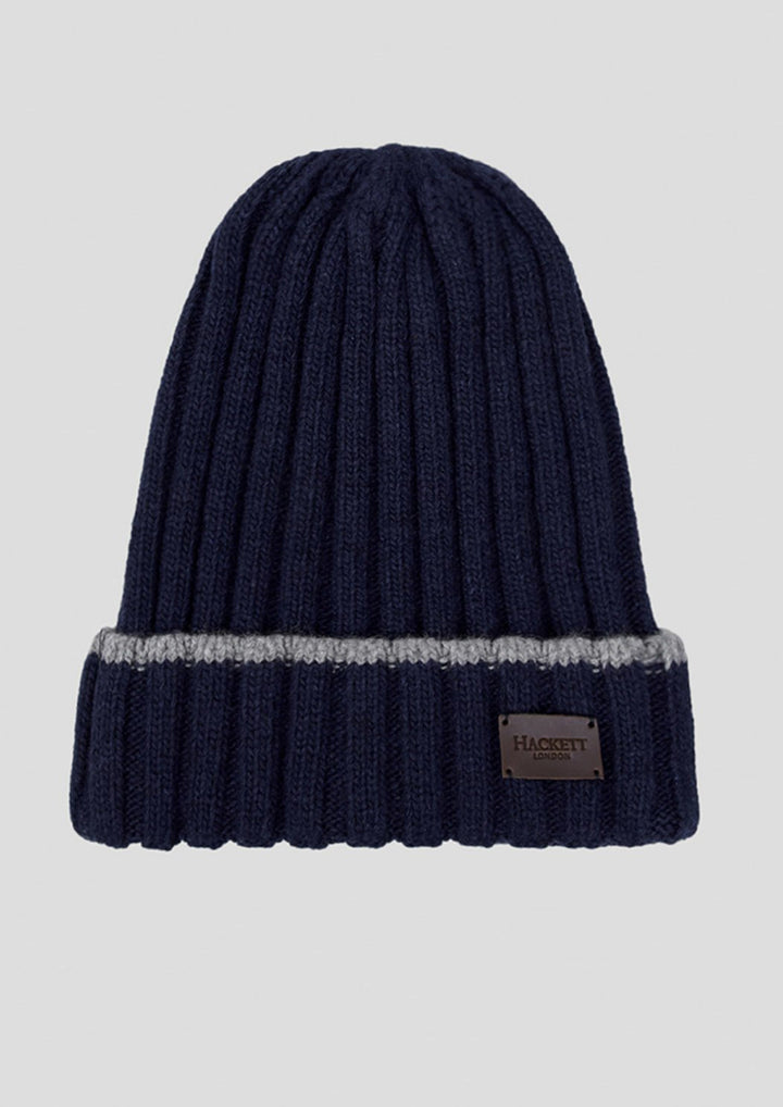 Hackett Mens Cashmere Beanie Cap HM042391 (Navy)