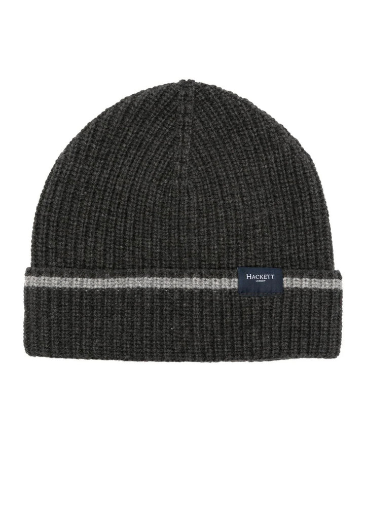 Hackett Mens Wool Mix Beanie Cap HM042393 (Grey)