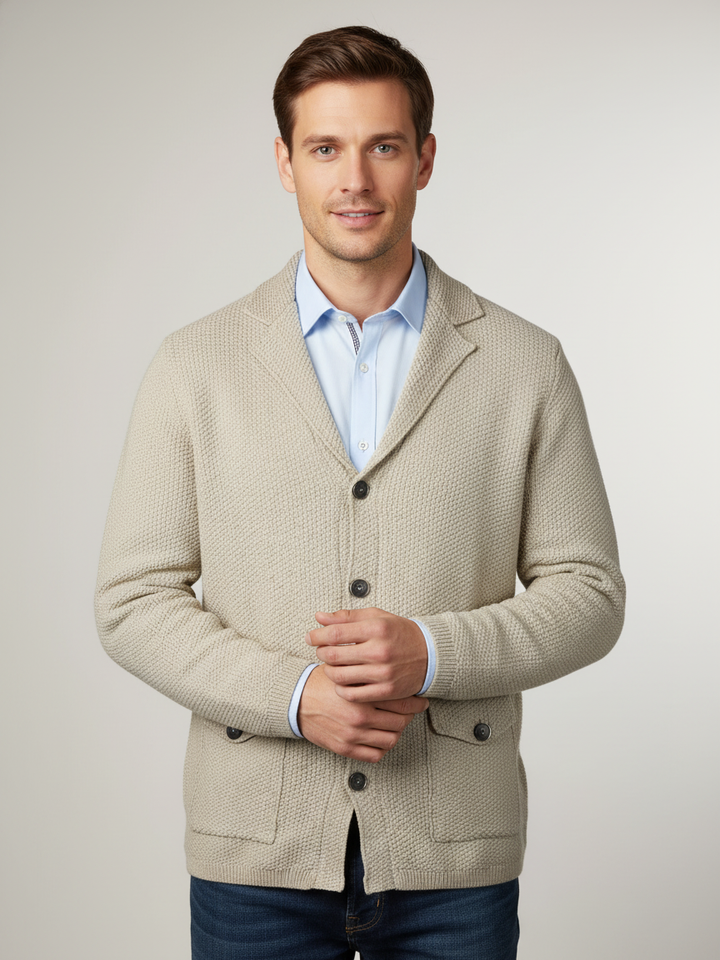 Hackett Mens L/S Cotton Cardigan HM702492