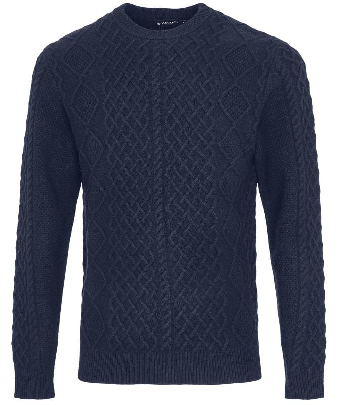 Hackett Mens L/S Merino R-Neck Jersey HM702721