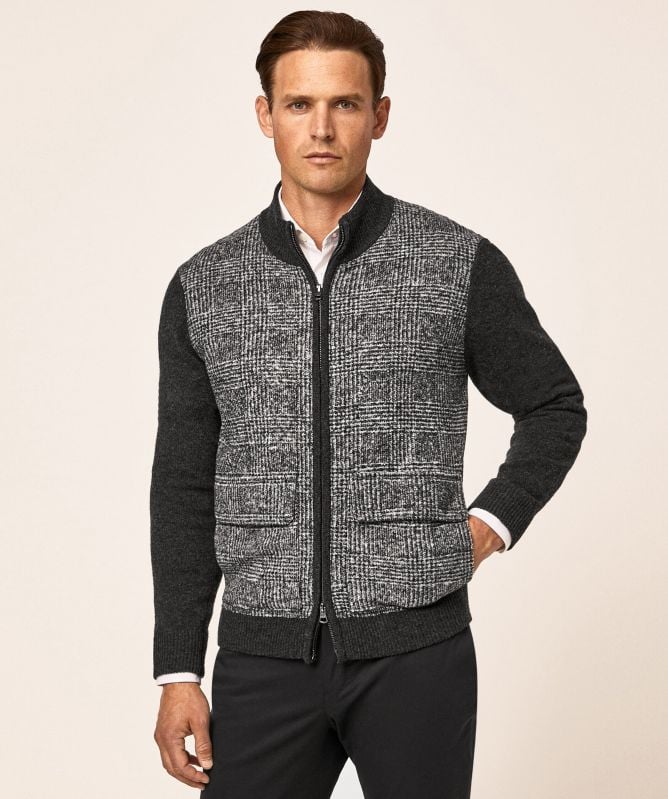 Hackett Mens L/S Wool Zipper HM702854