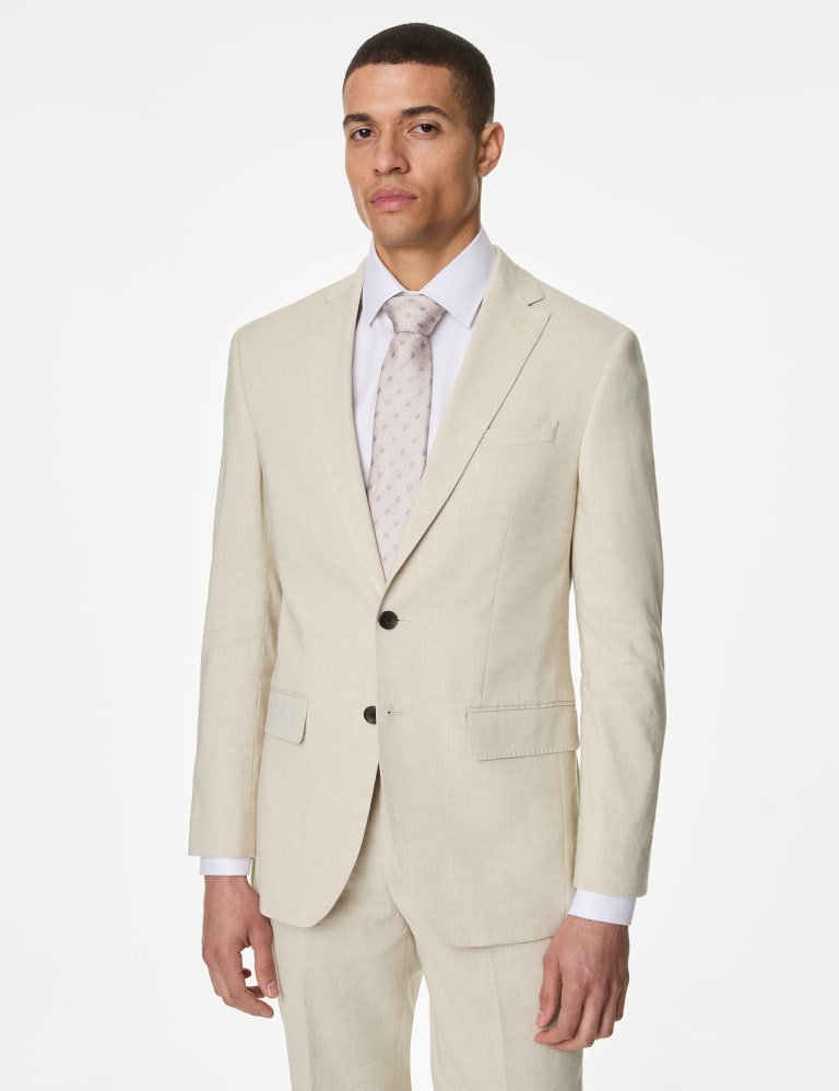 Jaeger Mens 75%Linen 25%Cotton Regular Suit 8500566