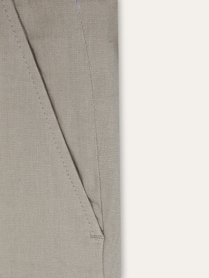 Jaeger Men Linen Regular (RF) Plain Formal Trouser 8500567