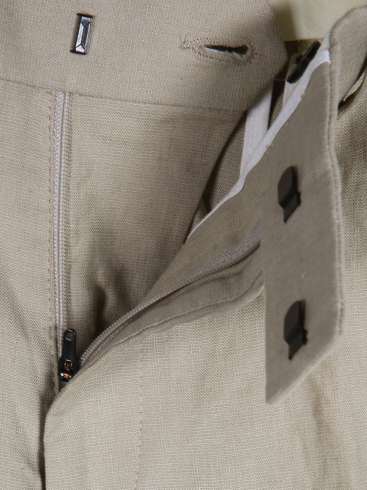 Jaeger Men Linen Regular (RF) Plain Formal Trouser 8500567