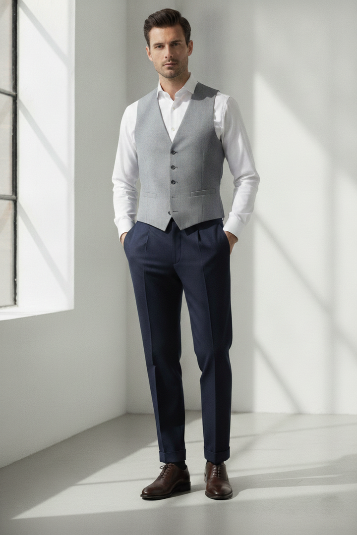 Jaeger Mens Linen Short (SF) Plain Formal Trouser 8500782