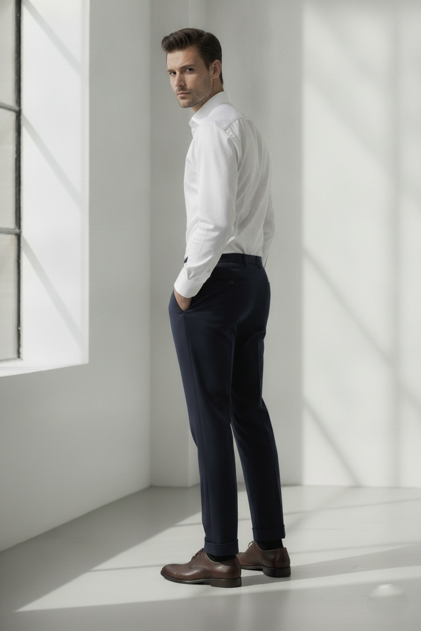 Jaeger Mens Linen Short (SF) Plain Formal Trouser 8500782