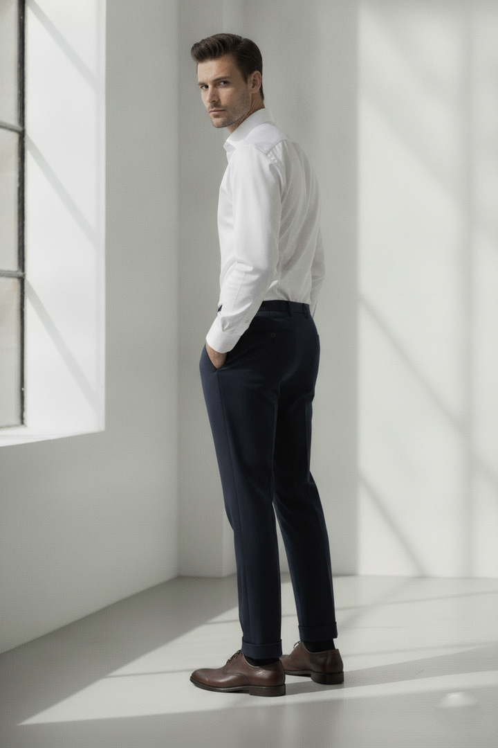 Jaeger Mens Linen Short (SF) Plain Formal Trouser 8500782