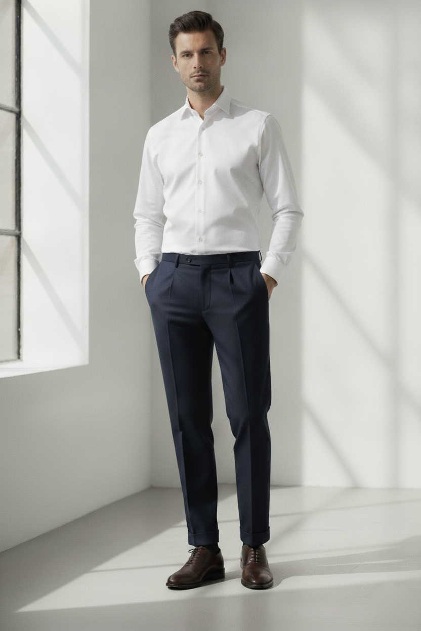 Jaeger Mens Linen Short (SF) Plain Formal Trouser 8500782