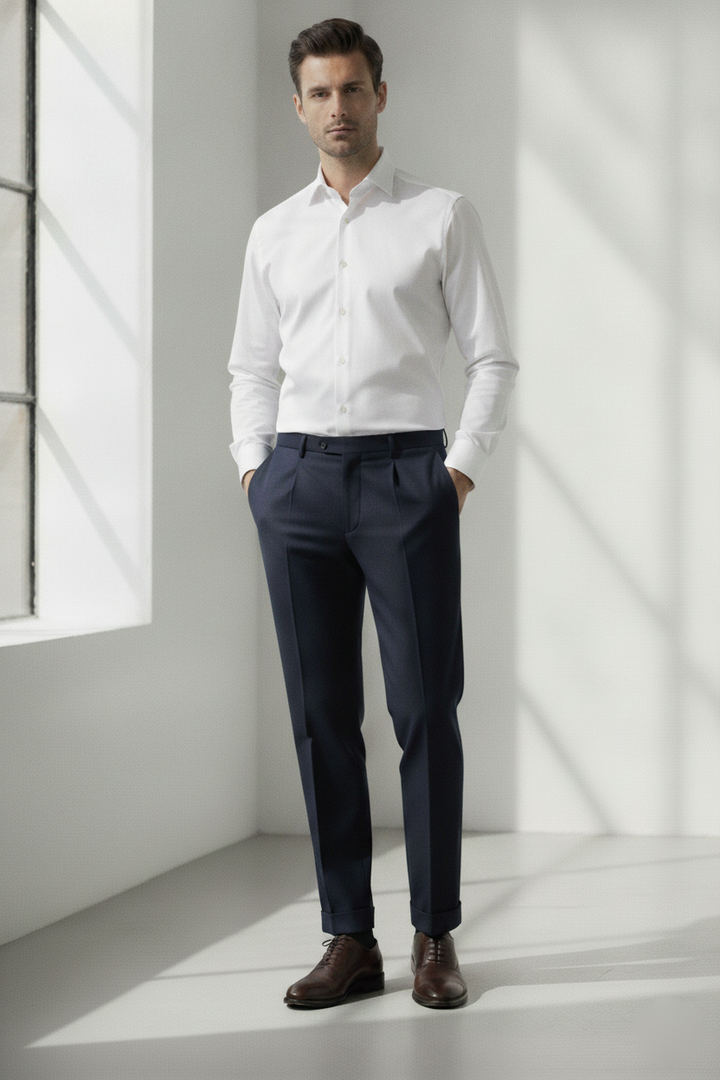 Jaeger Mens Linen Short (SF) Plain Formal Trouser 8500782