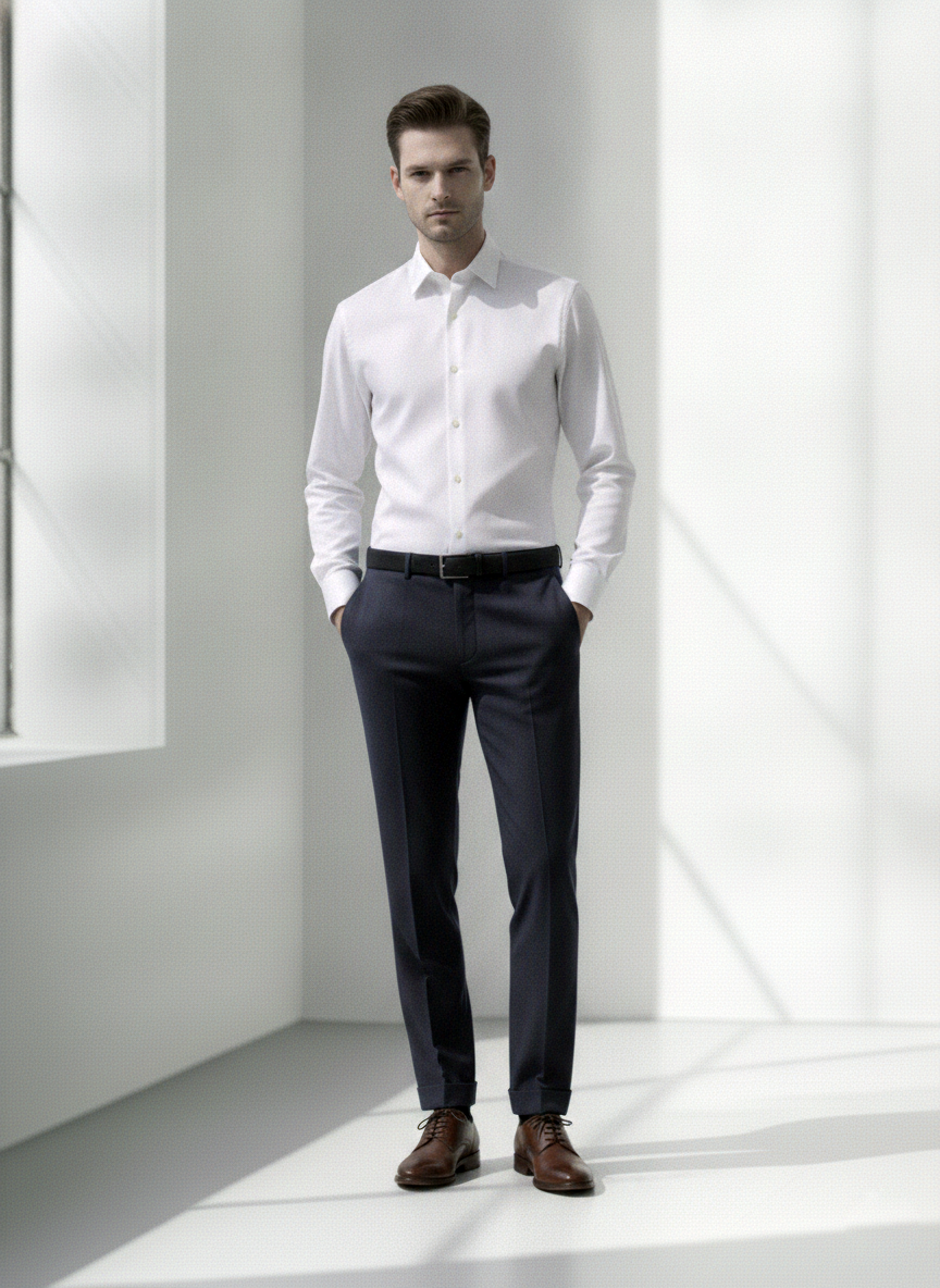Jaeger Mens 70%W30%P Short (SF) Plain Formal Trouser 8600148