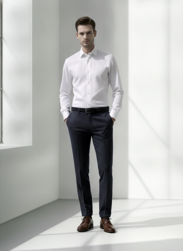 Jaeger Mens 70%W30%P Short (SF) Plain Formal Trouser 8600148