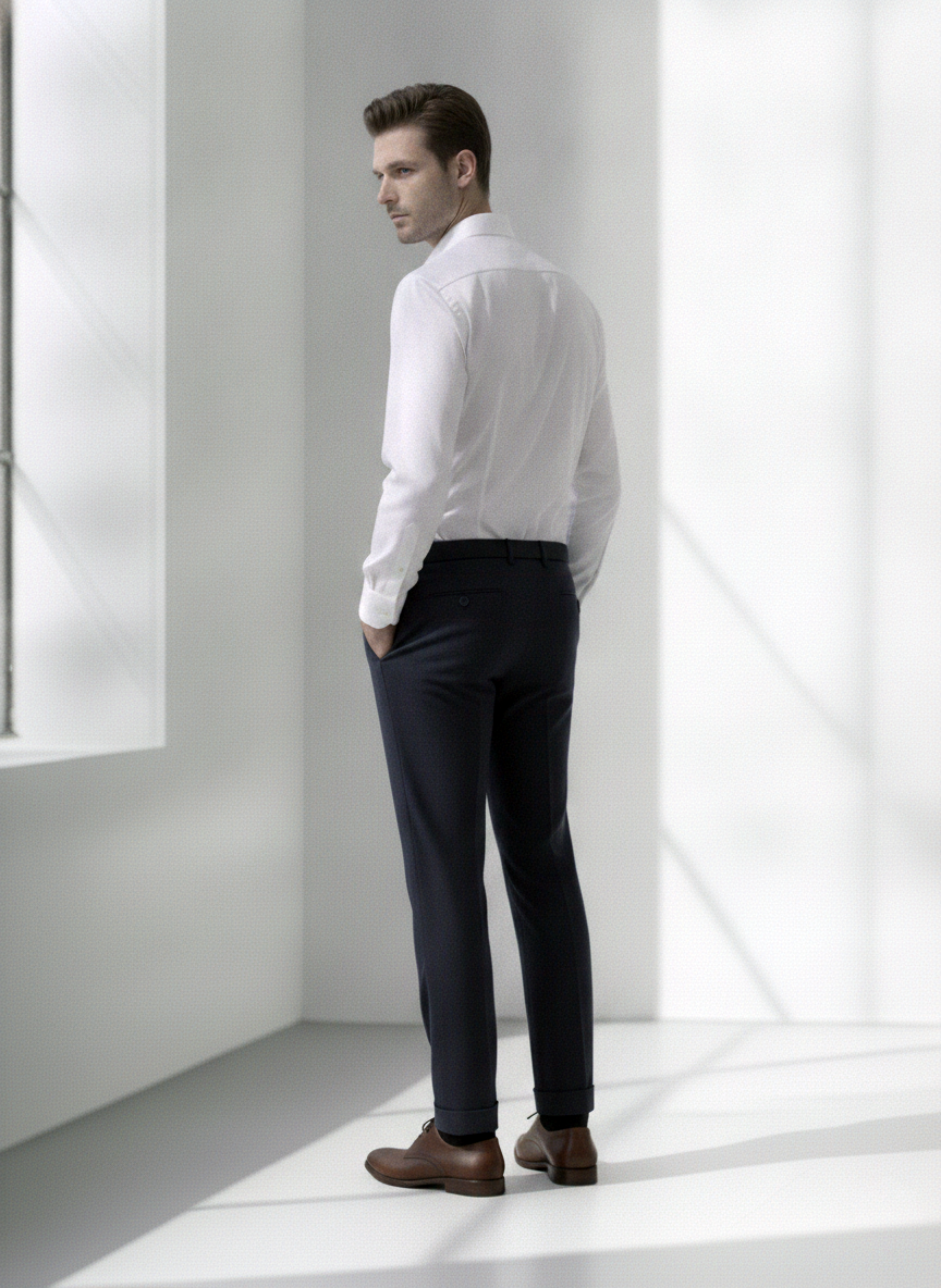 Jaeger Mens 70%W30%P Short (SF) Plain Formal Trouser 8600148