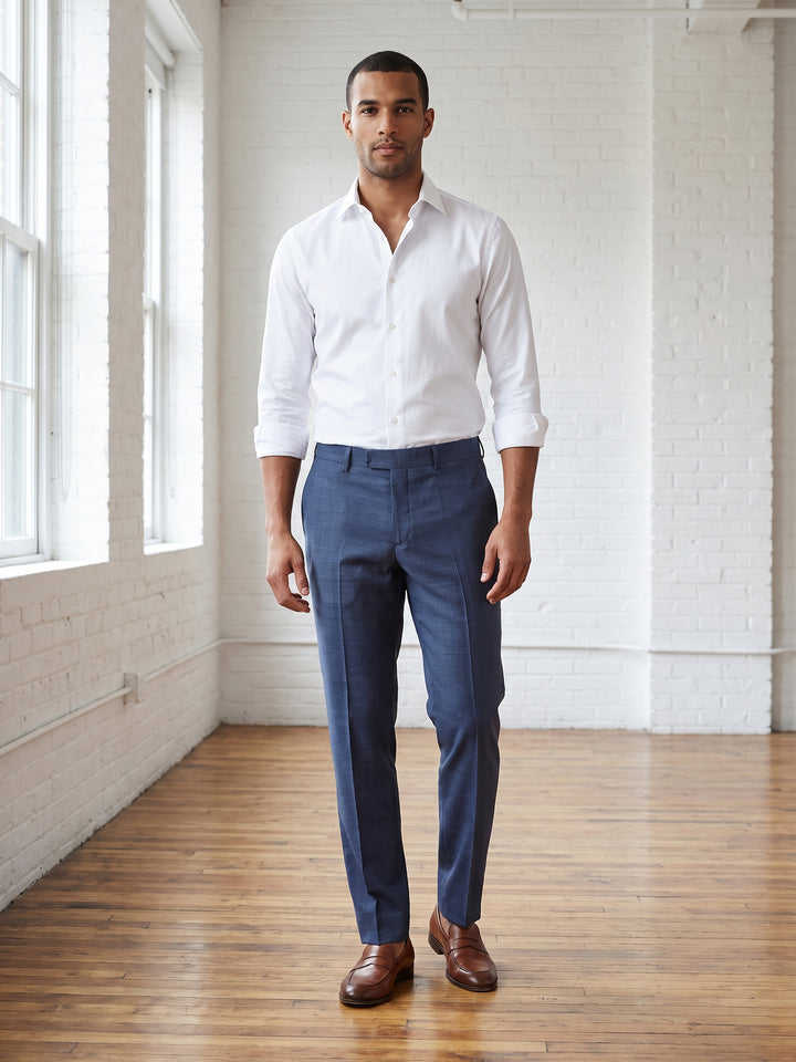 Jaeger Men Wool Short (RF) Textured Formal Trouser 8500617