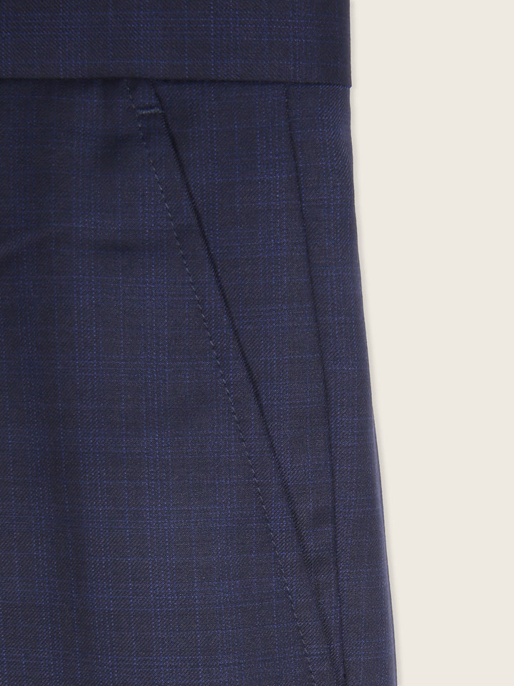 Jaeger Men Wool Long (RF) Small Check Formal Trouser 8500060