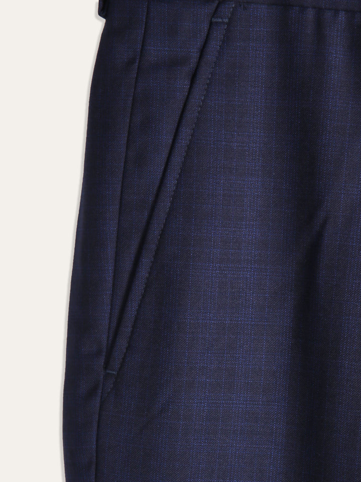 Jaeger Men Wool Short (RF) Small Check Formal Trouser 8500060