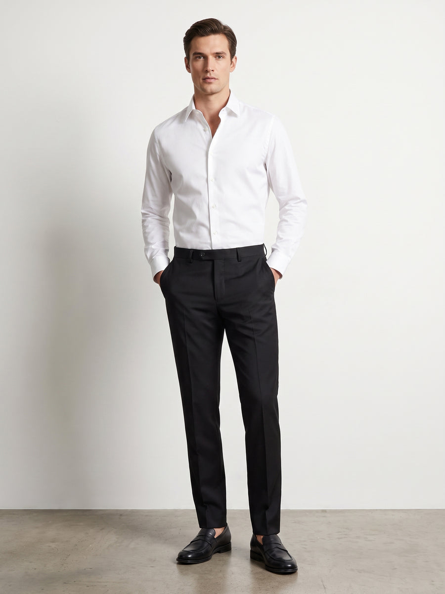 Jaeger Men Wool Regular (SF) Textured Formal Trouser 8600263