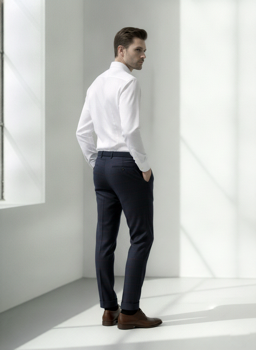 Jaeger Mens Wool Regular (RF) Textured Formal Trouser 8400886