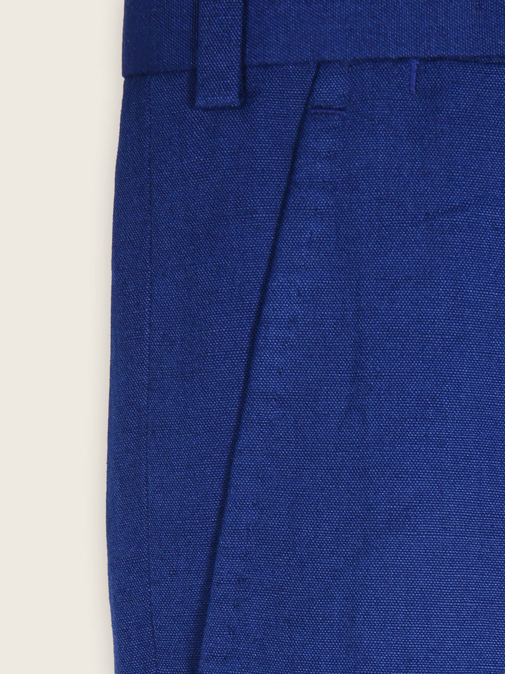 Jaeger Men Linen Regular (RF) Plain Formal Trouser 8300925