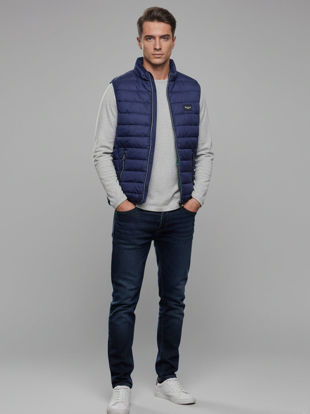 Brotini Men Puffer Piping Gillet BRDGL001-2