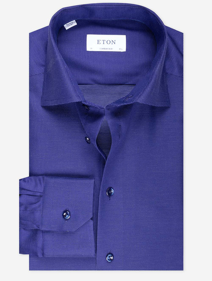 Eton Mens L/S Pin dot Formal Shirt 11647