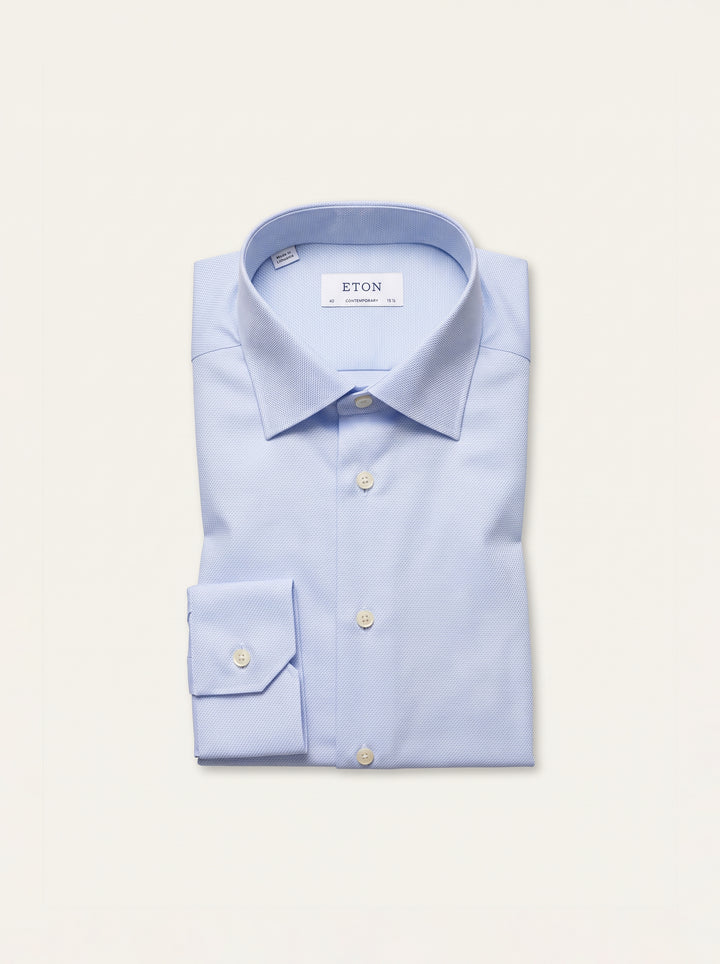 Eton Mens L/S Textured Formal Shirt 10680