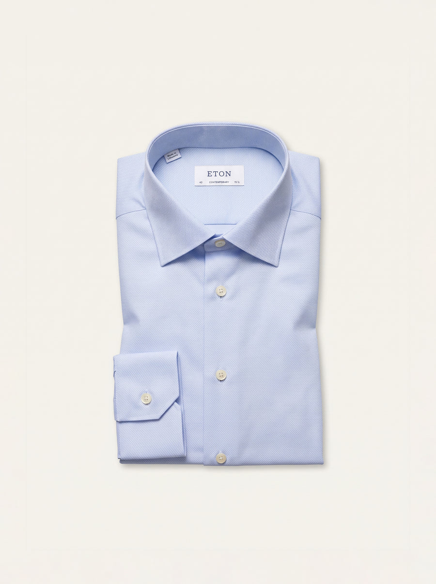 Eton Mens L/S Textured Formal Shirt 10680