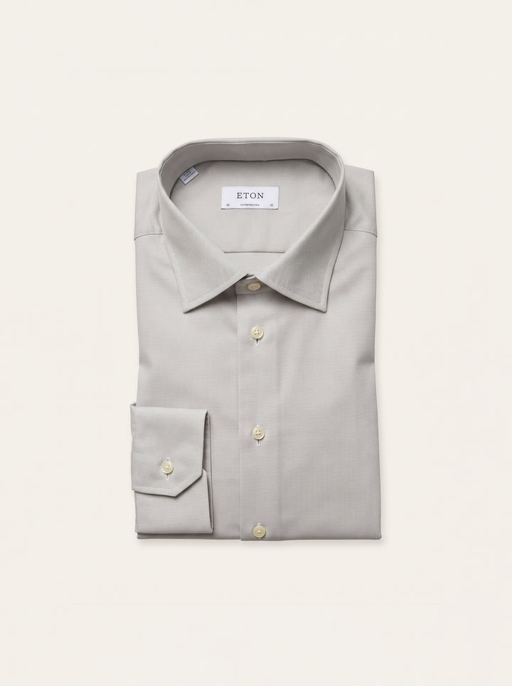 Eton Mens L/S Textured Formal Shirt 11804