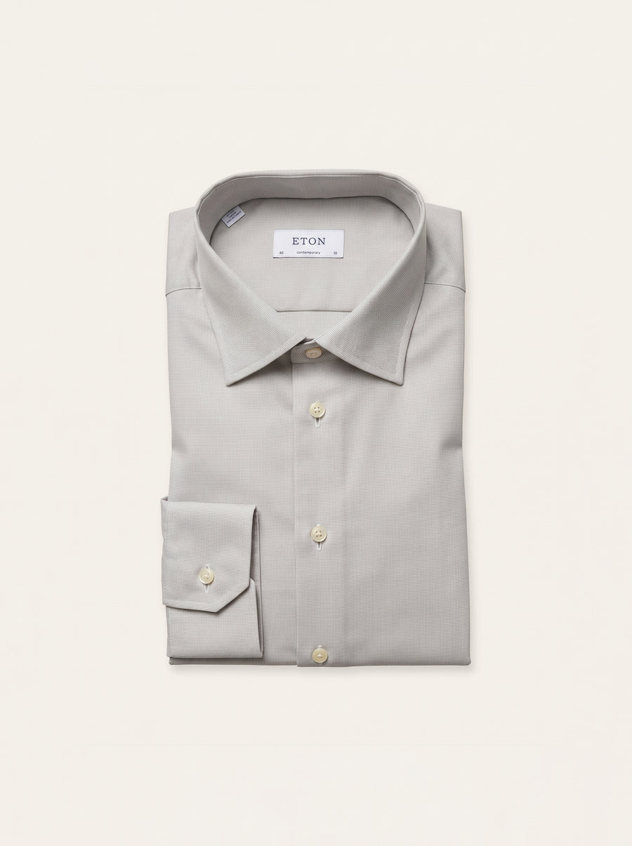 Eton Mens L/S Textured Formal Shirt 11804