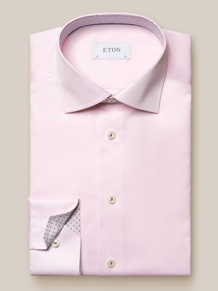 Eton Mens L/S Plain Formal Shirt 10265