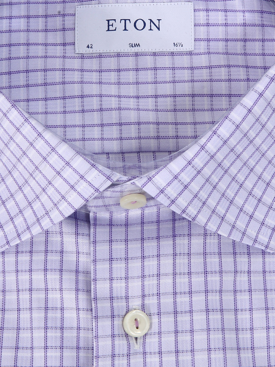 Eton Men L/S Window Check Formal Shirt 04231