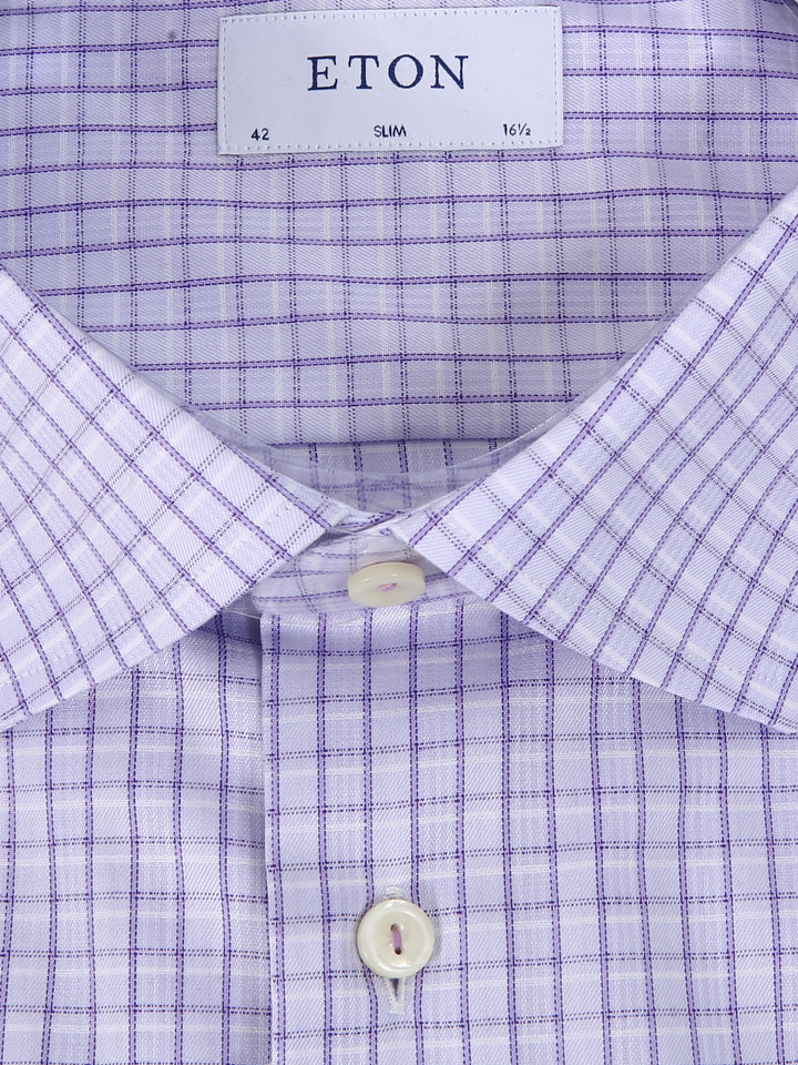 Eton Men L/S Window Check Formal Shirt 04231