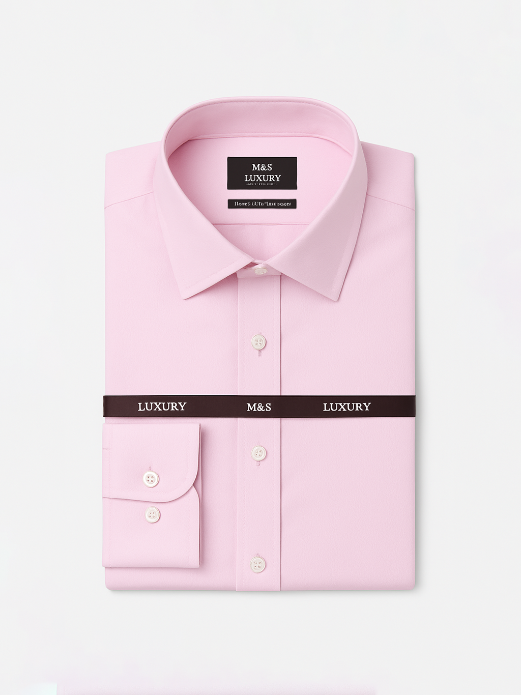 M&S Men L/S Textured Formal Shirt T11/4856