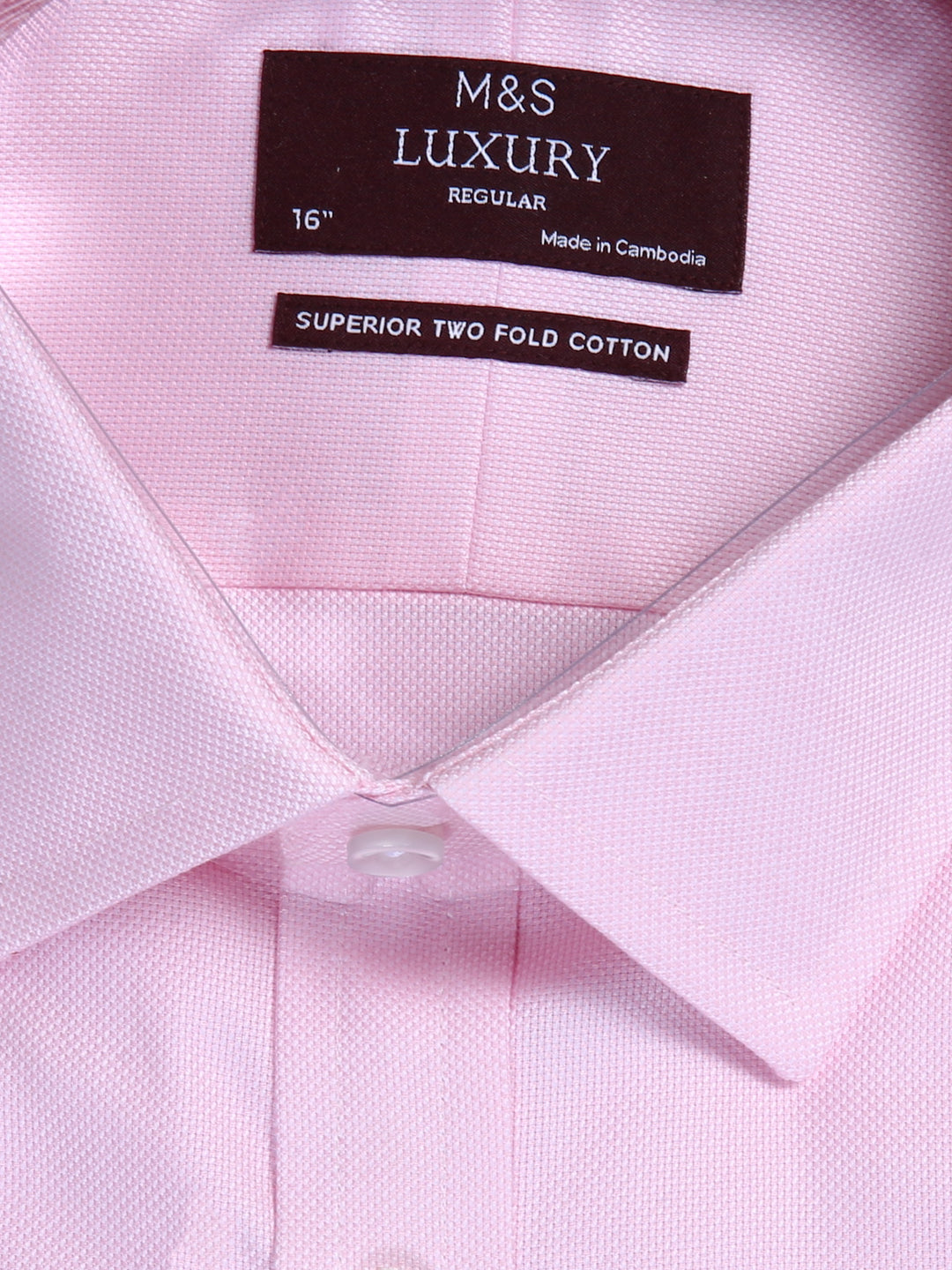 M&S Men L/S Textured Formal Shirt T11/4856