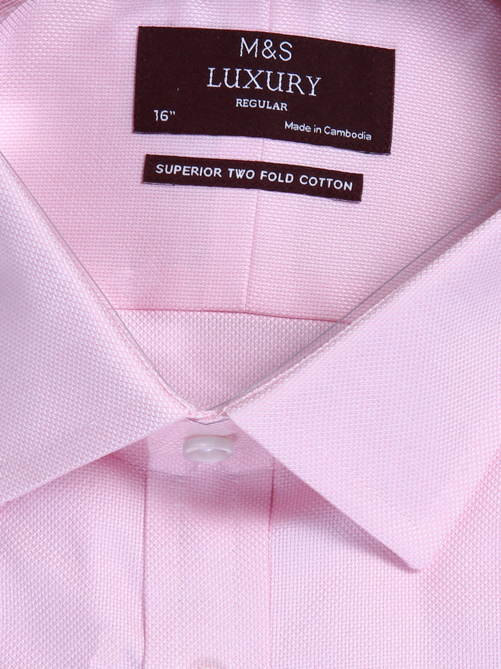 M&S Men L/S Textured Formal Shirt T11/4856