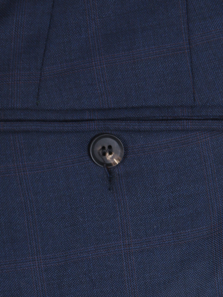 Jaeger Men 100%Wool Short (SF) Check Formal Trouser 8400358