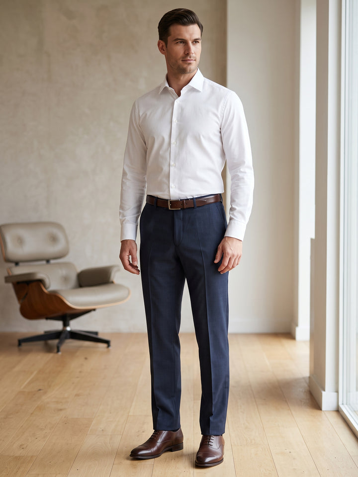 Jaeger Men 100%Wool Short (RF ) Textured Formal Trouser 8500523